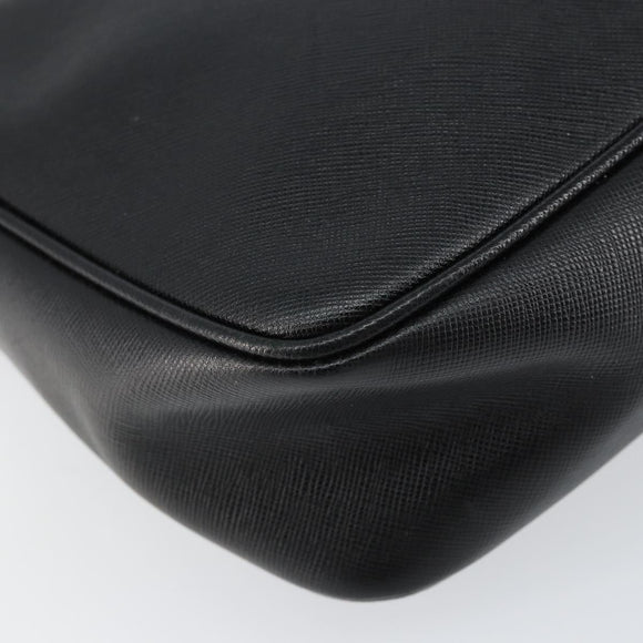 Salvatore Ferragamo Shoulder Bag Leather Black Auth 151842