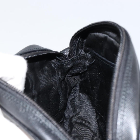 Salvatore Ferragamo Shoulder Bag Leather Black Auth 151842