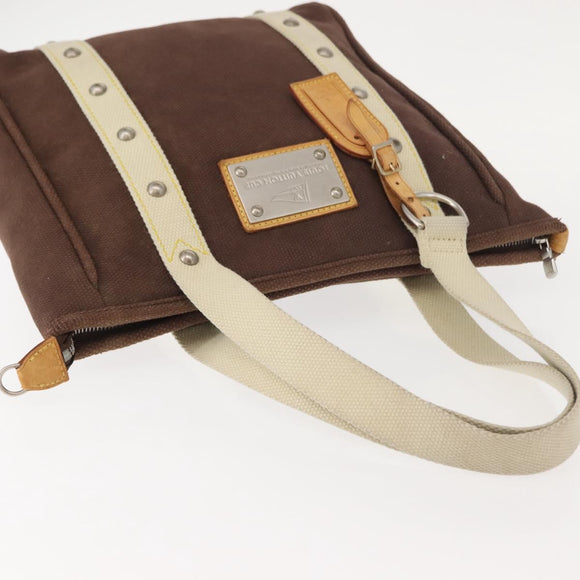 LOUIS VUITTON Antigua Cabas PM Tote Bag Brown LV Auth 151843