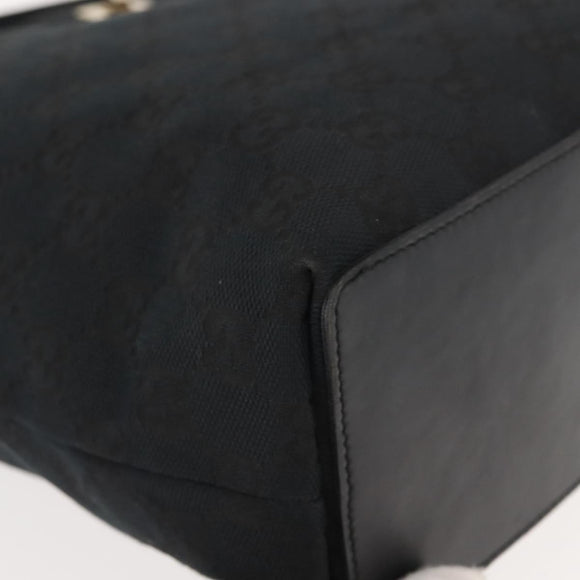 GUCCI GG Canvas Tote Bag Black Gold 002 1099 Auth 151846