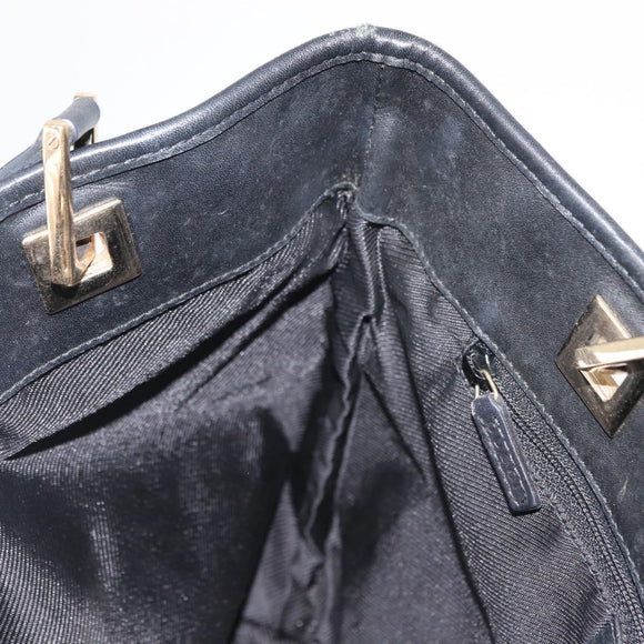 GUCCI GG Canvas Tote Bag Black Gold 002 1099 Auth 151846