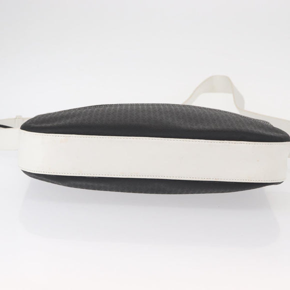 LOEWE Anagram Shoulder Bag Leather Black Silver Auth 151851