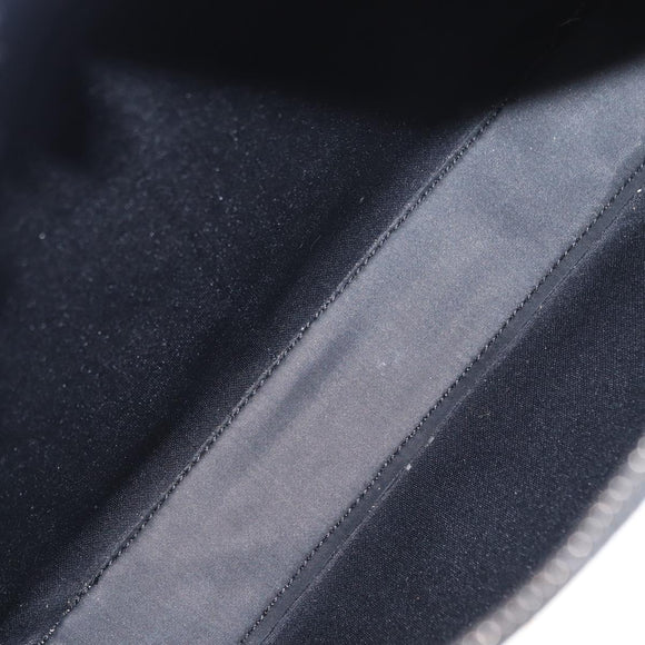 LOEWE Anagram Shoulder Bag Leather Black Silver Auth 151851