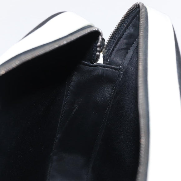 LOEWE Anagram Shoulder Bag Leather Black Silver Auth 151851