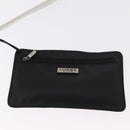 LOEWE Anagram Shoulder Bag Leather Black Silver Auth 151851-19