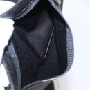 LOEWE Anagram Shoulder Bag Leather Black Silver Auth 151851-21