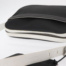 LOEWE Anagram Shoulder Bag Leather Black Silver Auth 151851-6