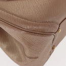 Salvatore Ferragamo Gancini Hand Bag Leather Gold Auth 151852-15