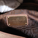 Salvatore Ferragamo Gancini Hand Bag Leather Gold Auth 151852-18