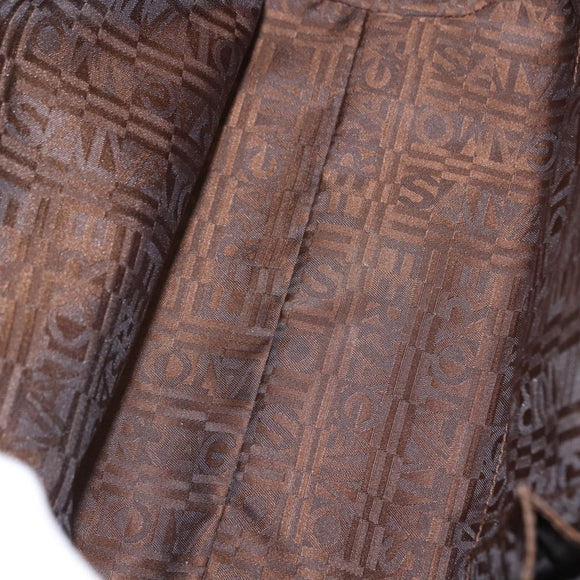 Salvatore Ferragamo Gancini Hand Bag Leather Gold Auth 151852