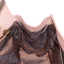 Salvatore Ferragamo Gancini Hand Bag Leather Gold Auth 151852-19