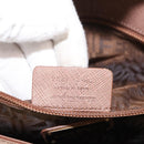 Salvatore Ferragamo Gancini Hand Bag Leather Gold Auth 151852-12