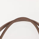 Salvatore Ferragamo Gancini Hand Bag Leather Gold Auth 151852-8