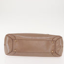 Salvatore Ferragamo Gancini Hand Bag Leather Gold Auth 151852-5