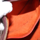 BVLGARI Medallion Shoulder Bag Leather Brown Gold Auth 151855-11