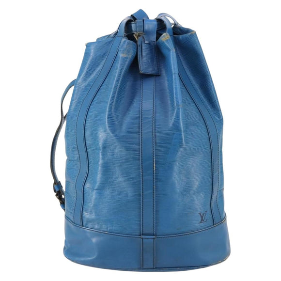 LOUIS VUITTON Epi Randonnee GM Shoulder Bag Blue M43085 LV Auth 151856