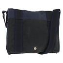 HERMES Fourre Tout Bassas PM Shoulder Bag Canvas Navy Auth 151857-1