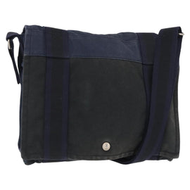 HERMES Fourre Tout Bassas PM Shoulder Bag Canvas Navy Auth 151857