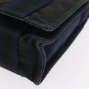 HERMES Fourre Tout Bassas PM Shoulder Bag Canvas Navy Auth 151857-11