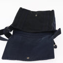 HERMES Fourre Tout Bassas PM Shoulder Bag Canvas Navy Auth 151857-15