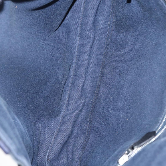 HERMES Fourre Tout Bassas PM Shoulder Bag Canvas Navy Auth 151857