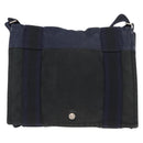 HERMES Fourre Tout Bassas PM Shoulder Bag Canvas Navy Auth 151857-2