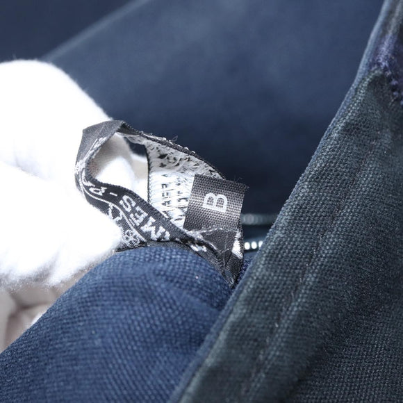 HERMES Fourre Tout Bassas PM Shoulder Bag Canvas Navy Auth 151857