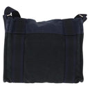 HERMES Fourre Tout Bassas PM Shoulder Bag Canvas Navy Auth 151857-3