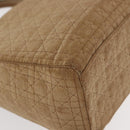 Christian Dior Lady Dior Canage Hand Bag Nylon Beige Gold Auth 151860-9