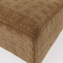 Christian Dior Lady Dior Canage Hand Bag Nylon Beige Gold Auth 151860-16