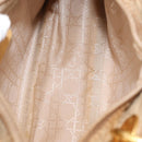 Christian Dior Lady Dior Canage Hand Bag Nylon Beige Gold Auth 151860-11