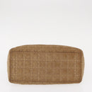 Christian Dior Lady Dior Canage Hand Bag Nylon Beige Gold Auth 151860-5