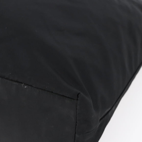 PRADA Tote Bag Nylon Black Silver Auth 151861