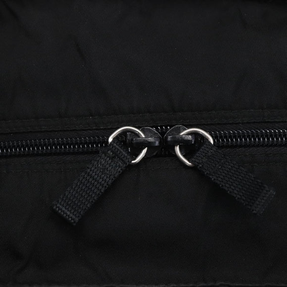 PRADA Tote Bag Nylon Black Silver Auth 151861