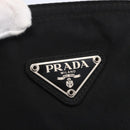 PRADA Tote Bag Nylon Black Silver Auth 151861-17