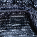 PRADA Tote Bag Nylon Black Silver Auth 151861-18