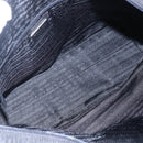 PRADA Tote Bag Nylon Black Silver Auth 151861-11