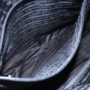 PRADA Tote Bag Nylon Black Silver Auth 151861-22