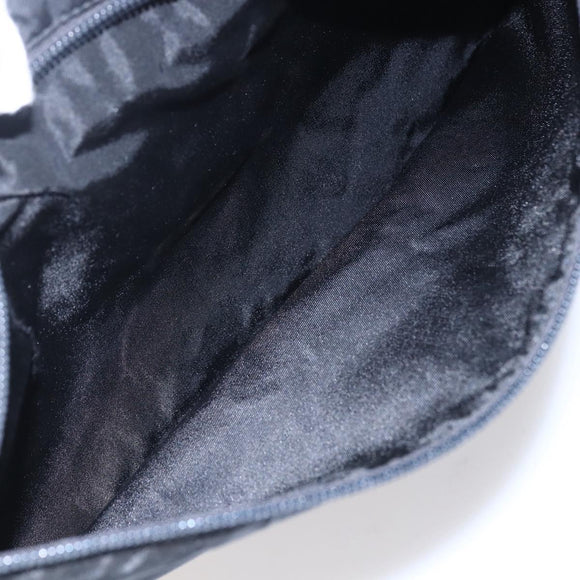 PRADA Tote Bag Nylon Black Silver Auth 151861