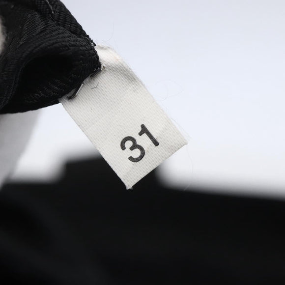 PRADA Tote Bag Nylon Black Silver Auth 151861