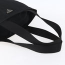 PRADA Tote Bag Nylon Black Silver Auth 151861-7