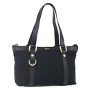 GUCCI GG Canvas Hand Bag Black Gold 141471 Auth 151862-1