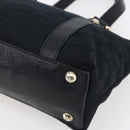 GUCCI GG Canvas Hand Bag Black Gold 141471 Auth 151862-8