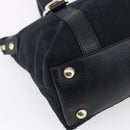 GUCCI GG Canvas Hand Bag Black Gold 141471 Auth 151862-17