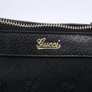 GUCCI GG Canvas Hand Bag Black Gold 141471 Auth 151862-18