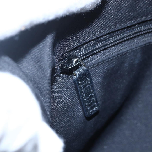 GUCCI GG Canvas Hand Bag Black Gold 141471 Auth 151862