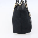 GUCCI GG Canvas Hand Bag Black Gold 141471 Auth 151862-3