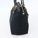 GUCCI GG Canvas Hand Bag Black Gold 141471 Auth 151862-4