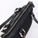 GUCCI GG Canvas Hand Bag Black Gold 141471 Auth 151862-6