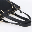 GUCCI GG Canvas Hand Bag Black Gold 141471 Auth 151862-7